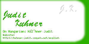 judit kuhner business card